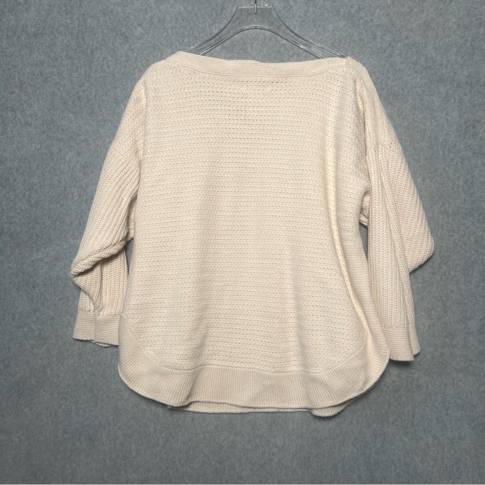 Monsoon Women’s Cream Button-Detail Women's Knit Sweater Size XL - Picture 2 of 7